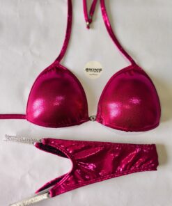 "Bikinis de Posing fuccia brillante para Bikini Fitness, Wellness y Figura - Diseñados para la Mujer Fuerte y Segura"