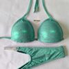 "Bikinis de Posing verde jade para Bikini Fitness, Wellness y Figura - Diseñados para la Mujer Fuerte y Segura"