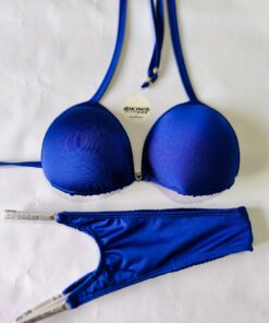 "Bikinis de Posing azul rey mate para Bikini Fitness, Wellness y Figura - Diseñados para la Mujer Fuerte y Segura"